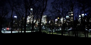 中央公园拍摄之夜。