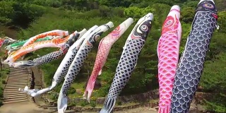 日本鲤鱼风筝彩带装饰