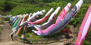 日本鲤鱼风筝彩带装饰