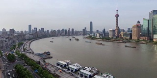 时间流逝/4k/上海天际线/中国上海
