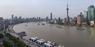 时间流逝/4k/上海天际线/中国上海