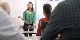 参加成人教育课程的女性亚洲教师