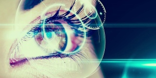 眼睛扫描一个未来的界面