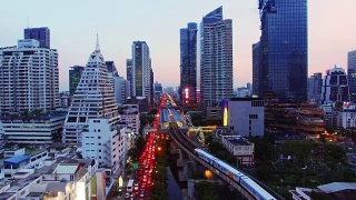 曼谷架空列车视频素材模板下载