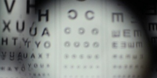 用眼科医生的设备检查眼睛，做视力测试