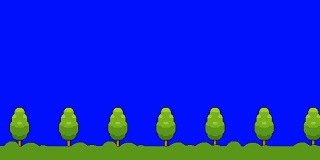 Pixel Art电子游戏《Grass and Trees on a Blue Screen