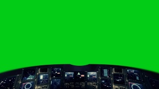 绿色屏幕上指挥中心的未来式控制面板视频素材模板下载