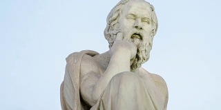特写大理石雕像的古希腊哲学家苏格拉底