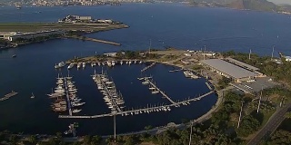 鸟瞰的里约热内卢De Janeiro和游艇码头