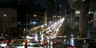 大雨过后亚洲的交通状况