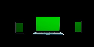 笔记本电脑，智能手机和平板电脑的动画
