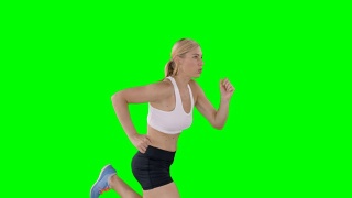 女运动员是慢跑视频素材模板下载