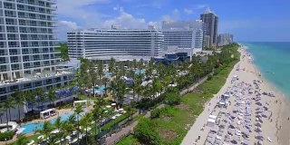 迈阿密海滩佛罗里达航拍画面