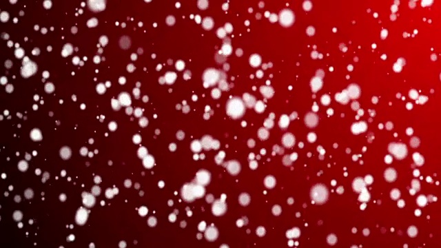 圣诞红色背景与雪花飘落的雪花假日概念
