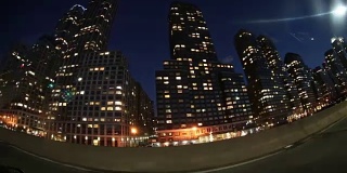 曼哈顿市中心大楼驾驶出租车乘客pov纽约
