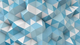 蓝色多边形三维几何表面无缝环视频素材模板下载