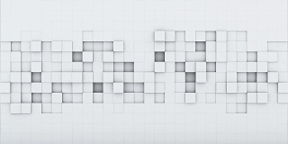 白色方块3D渲染可循环的动画