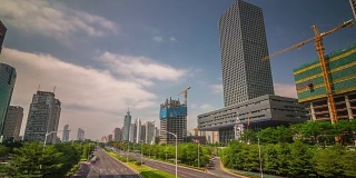 中国天光深圳城市交通街道建设视点4k时间流逝