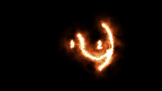 阴和阳符号点燃和燃烧在火焰中视频素材模板下载