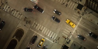 从上面看芝加哥繁忙街道的时间流逝