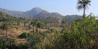阿拉瓦里山的全景。印度。拉贾斯坦邦。