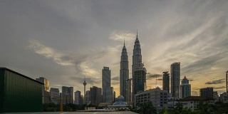 吉隆坡Suria KLCC，马来西亚国家石油公司双子塔的戏剧性日落