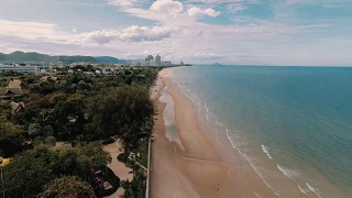 航拍泰国华欣海滩视频素材模板下载