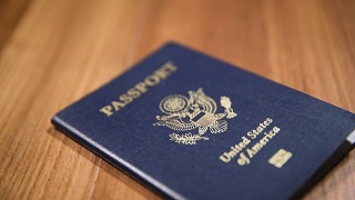 美国护照摄影，浅景深视频素材模板下载