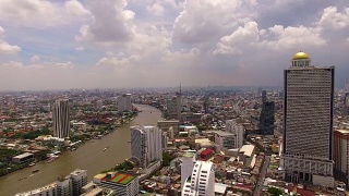 泰国曼谷市中心摩天大楼鸟瞰图视频素材模板下载