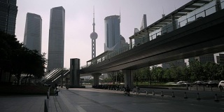 上海商务区时间流逝