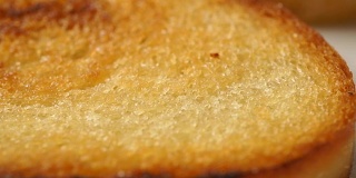 烤脆面包为三明治微距摄影