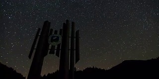 星星在国家公园上空旋转象征剪影时间流逝。多莉拍摄
