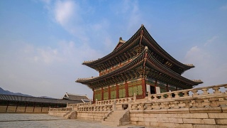 韩国首尔京福宫，4K时光流逝视频素材模板下载