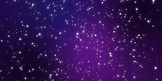 夜空闪烁的星星在紫色渐变的背景上