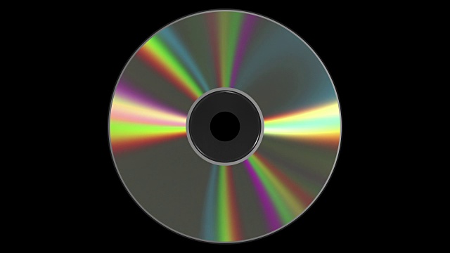Iridescent CD DVD Disk. 3D动画。循环。