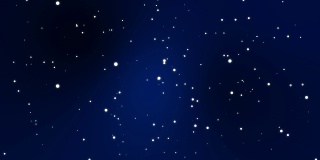 星系动画与轻粒子恒星在黑蓝色渐变背景