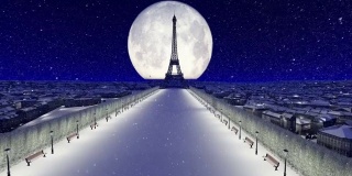 巴黎和埃菲尔铁塔前的空巷