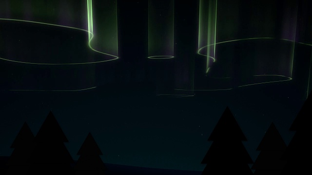 Abstract Background Animation - Aurora Borealis