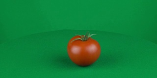 番茄旋转在绿色屏幕色度键哑光