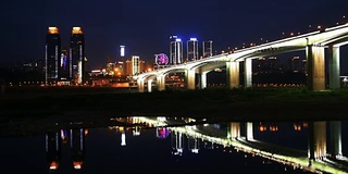 长江大桥，重庆夜景