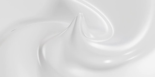 美丽的奶油在循环3d动画。无缝的特写。