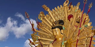 佛教寺庙。金佛——西安南部(西安，西安)，中国陕西省