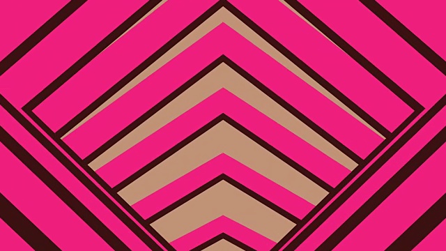 抽象运动平面阴影隧道，棕粉色，无缝环