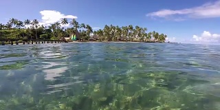斐济热带度假胜地的海景