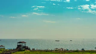 海滩。北戴河,中国。视频素材模板下载