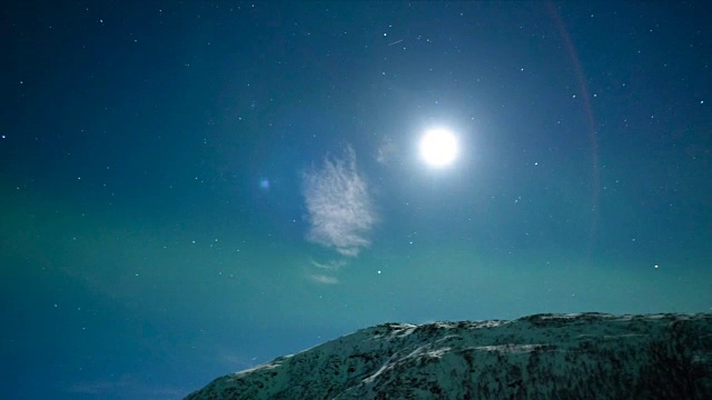 北极光，北极光或夜空中的北极光