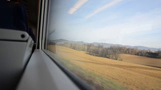 坐火车旅行的美视频素材模板下载