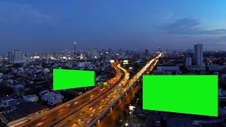 广告牌，绿屏，延时。视频素材模板下载