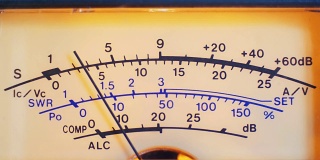 收发器的表盘指示计和信号电平表