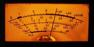 收发器的表盘指示计和信号电平表